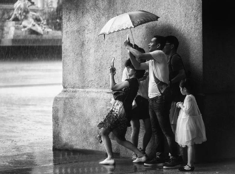 Sheltering From City Rain