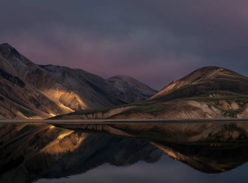 Golden Mountain Reflection