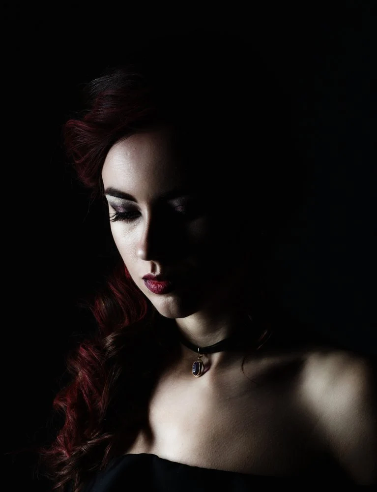 Dramatic Red Hair Portrait