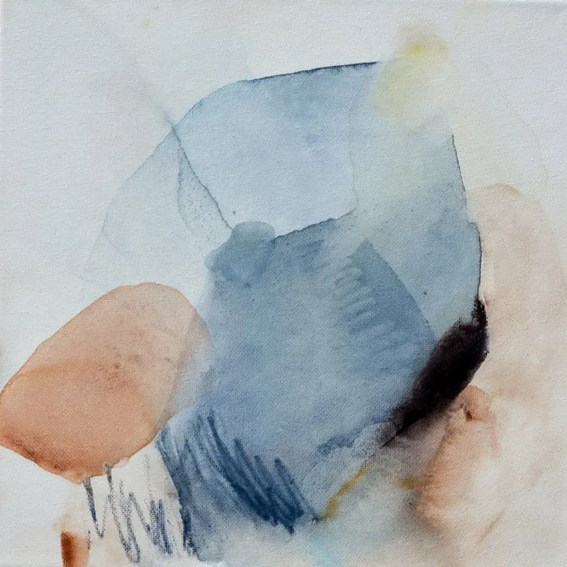 Soft Blue Brown Abstract