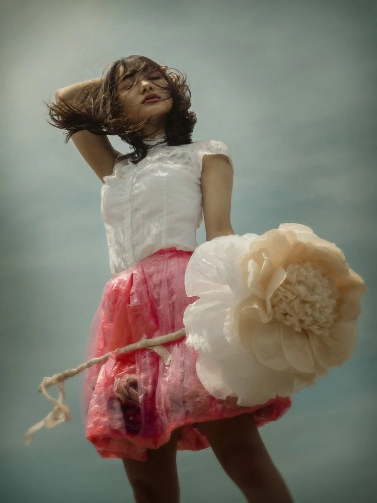 Ethereal Woman Pink Skirt