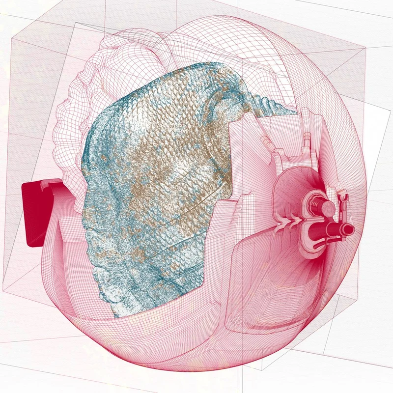 Abstract Wireframe Head