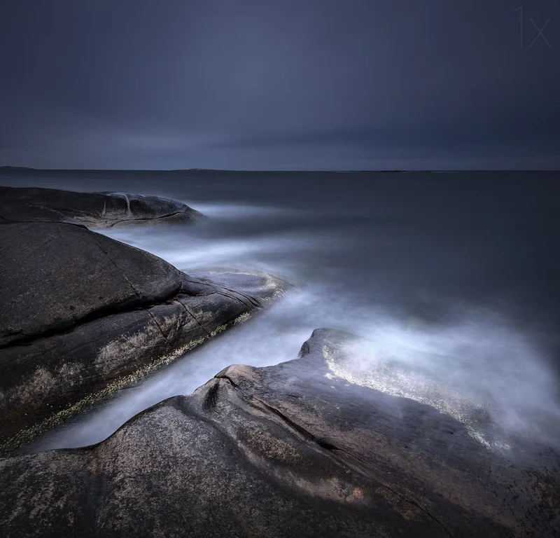 Misty Ocean Rocks