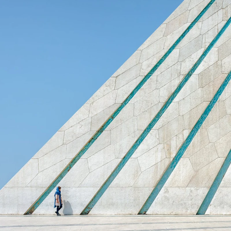 Woman By Modern Lines