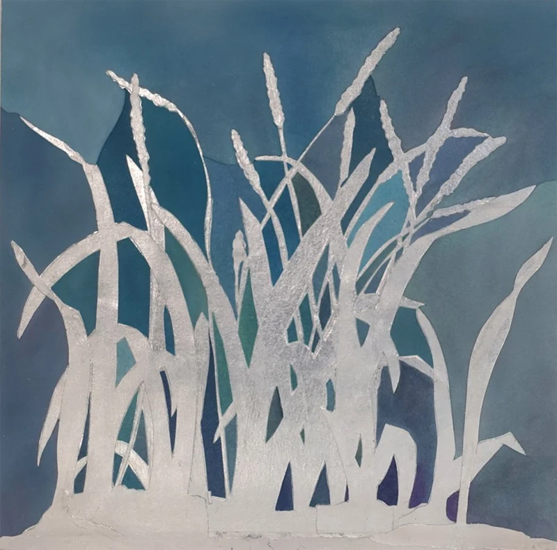 Silver Reeds Blue Water