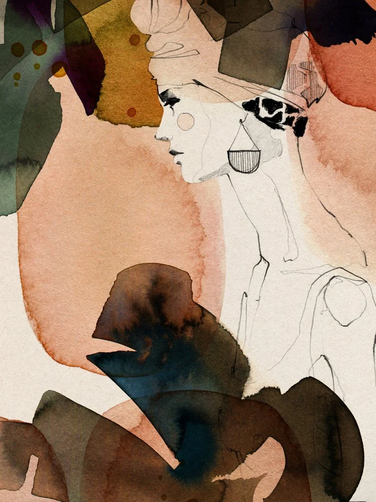 Abstract Woman Profile