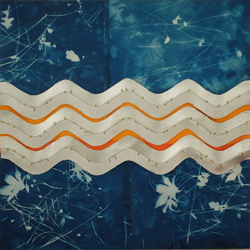 Blue Botanical Waves