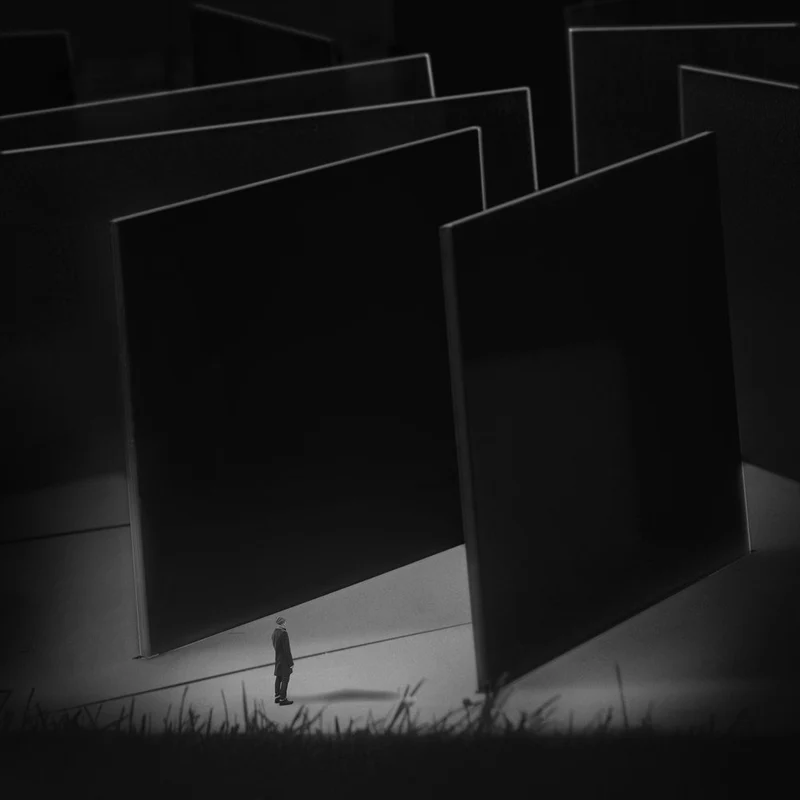 Man in Dark Maze