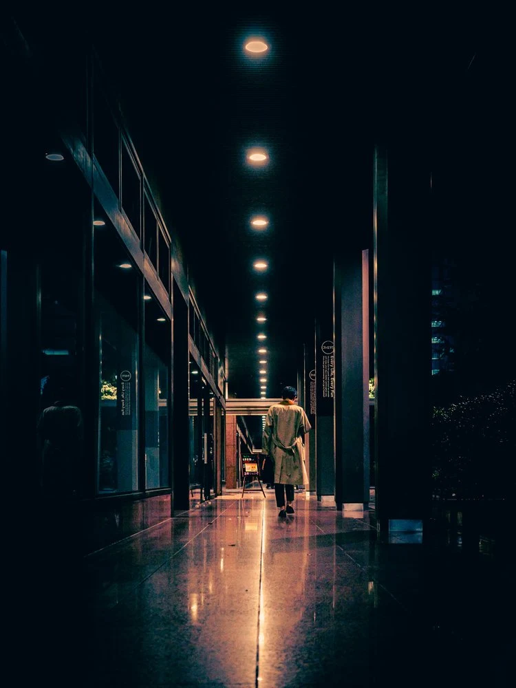 Solitary Hallway Walk