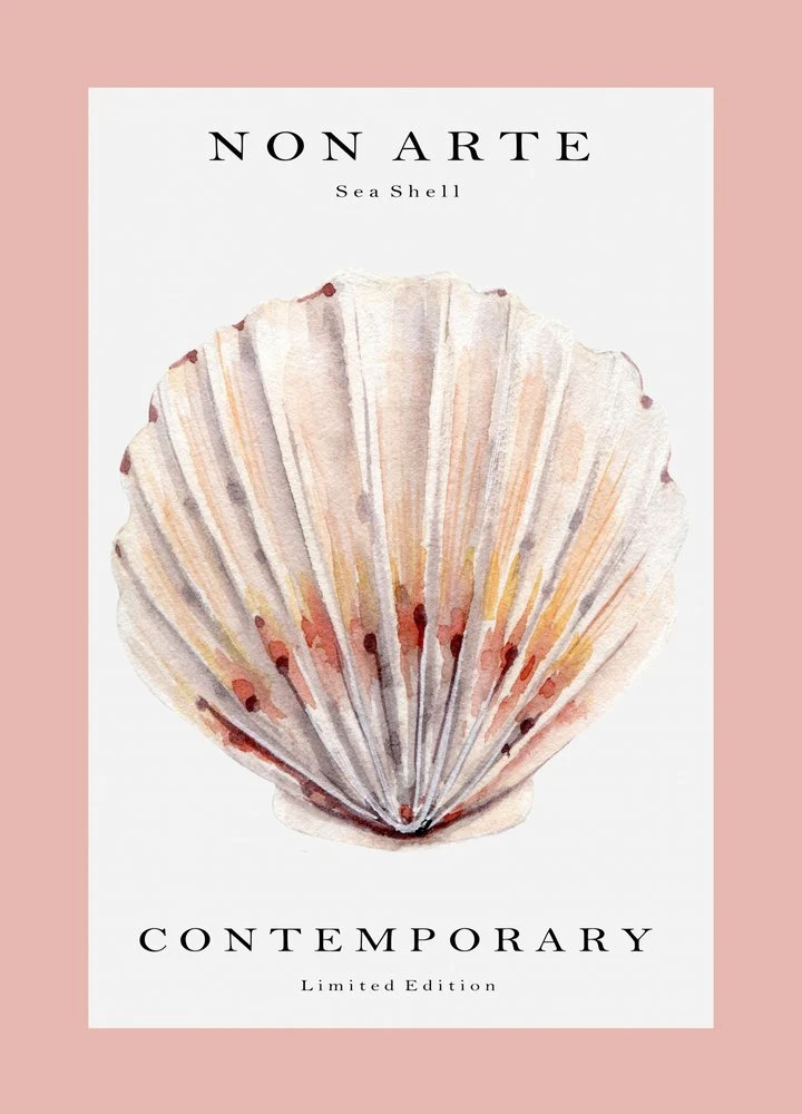 Watercolor Scallop Shell