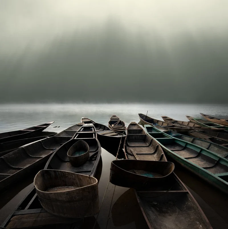 Misty Morning Boats