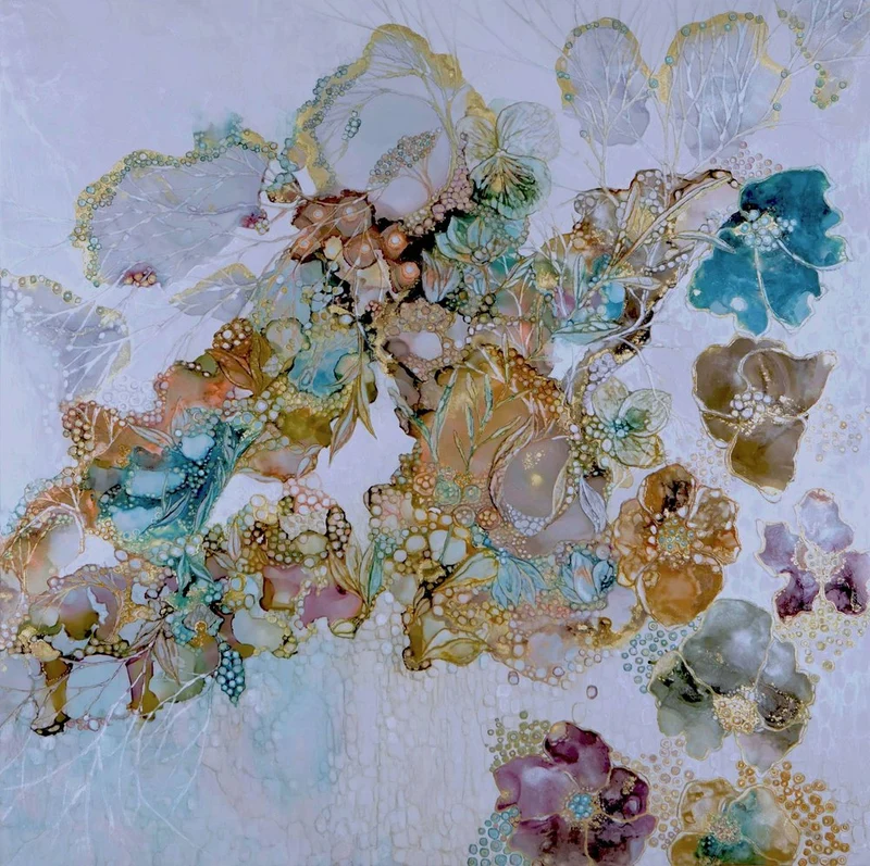 Ethereal Golden Blooms