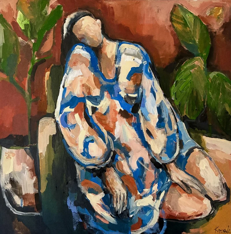 Serene Figure Indoors