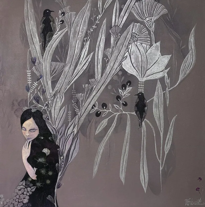 Serene Botanical Woman