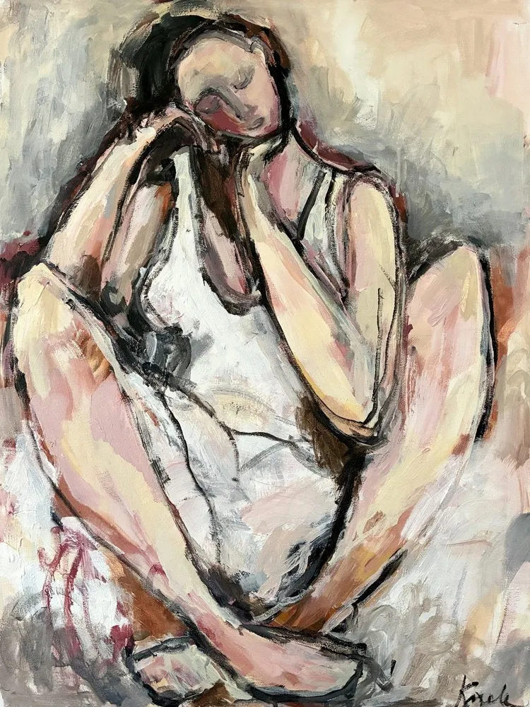 Pensive Seated Woman
