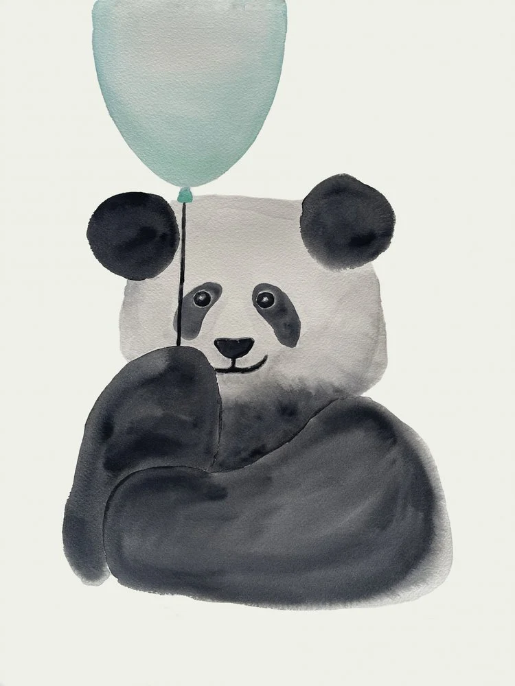 Cute Panda With Balloon