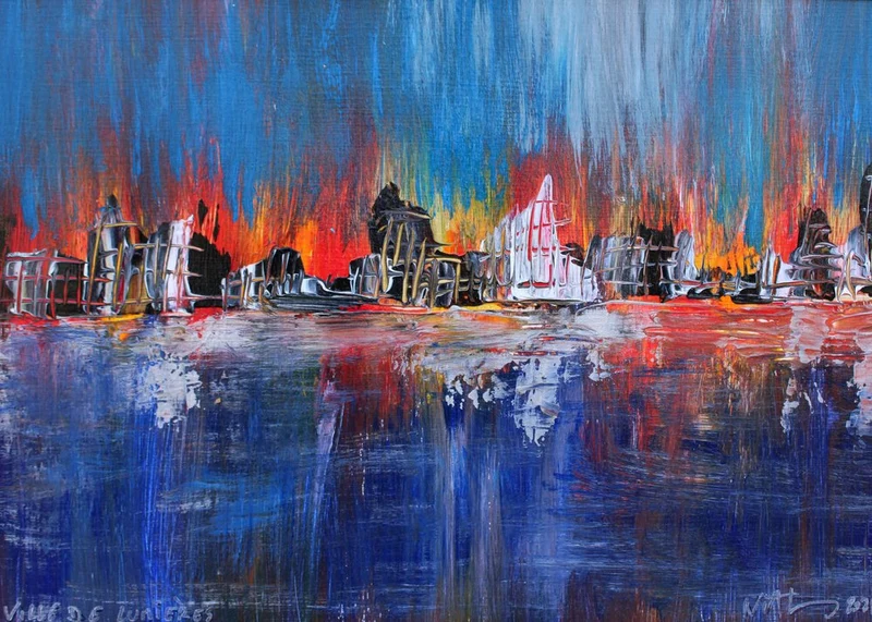 Vibrant City Reflection