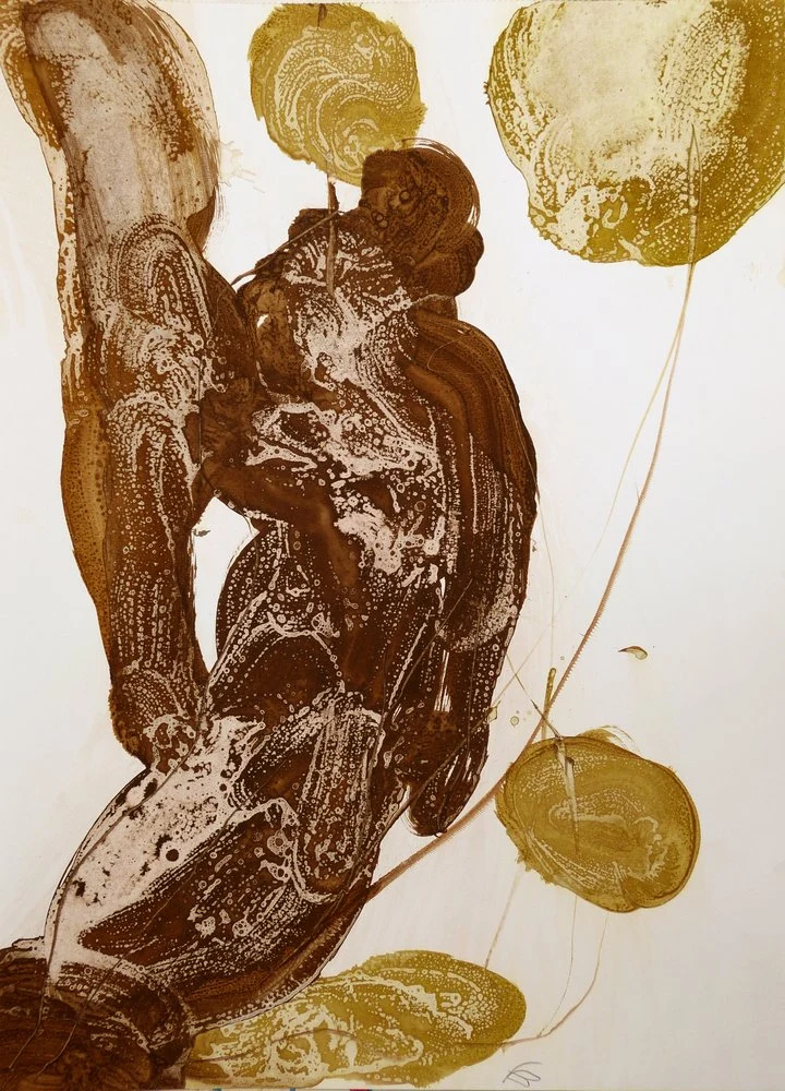 Golden Abstract Embrace