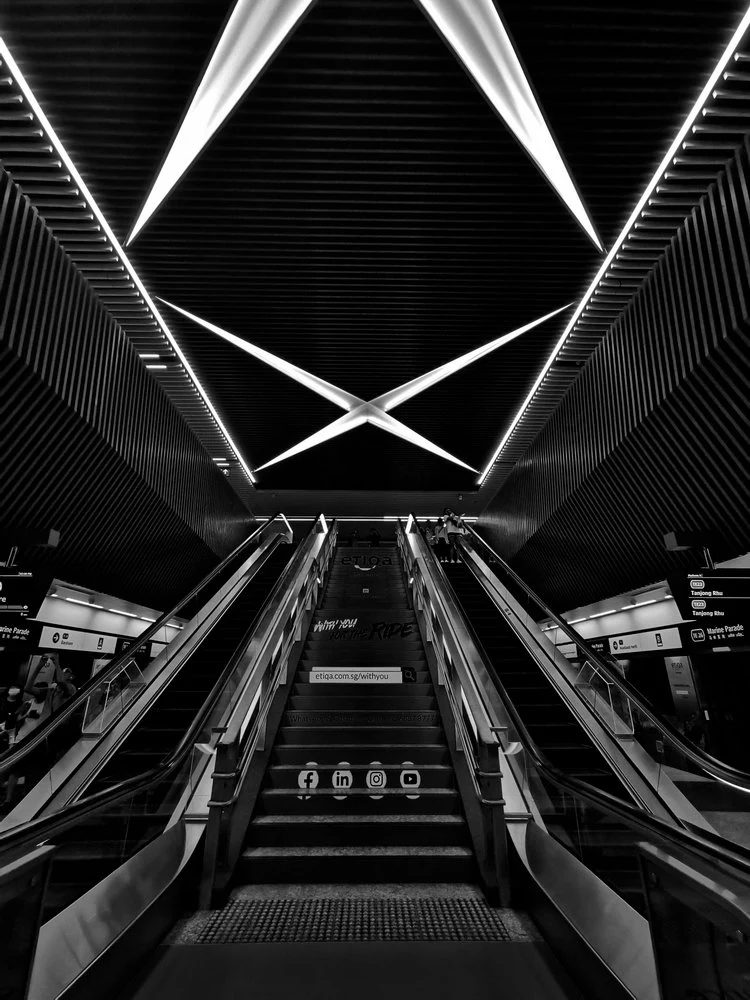 Modern Escalator Ascent