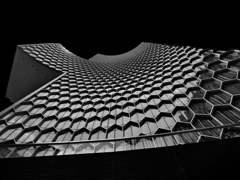 Sleek Honeycomb Building
