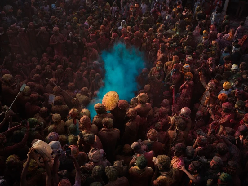 Blue In the crowd