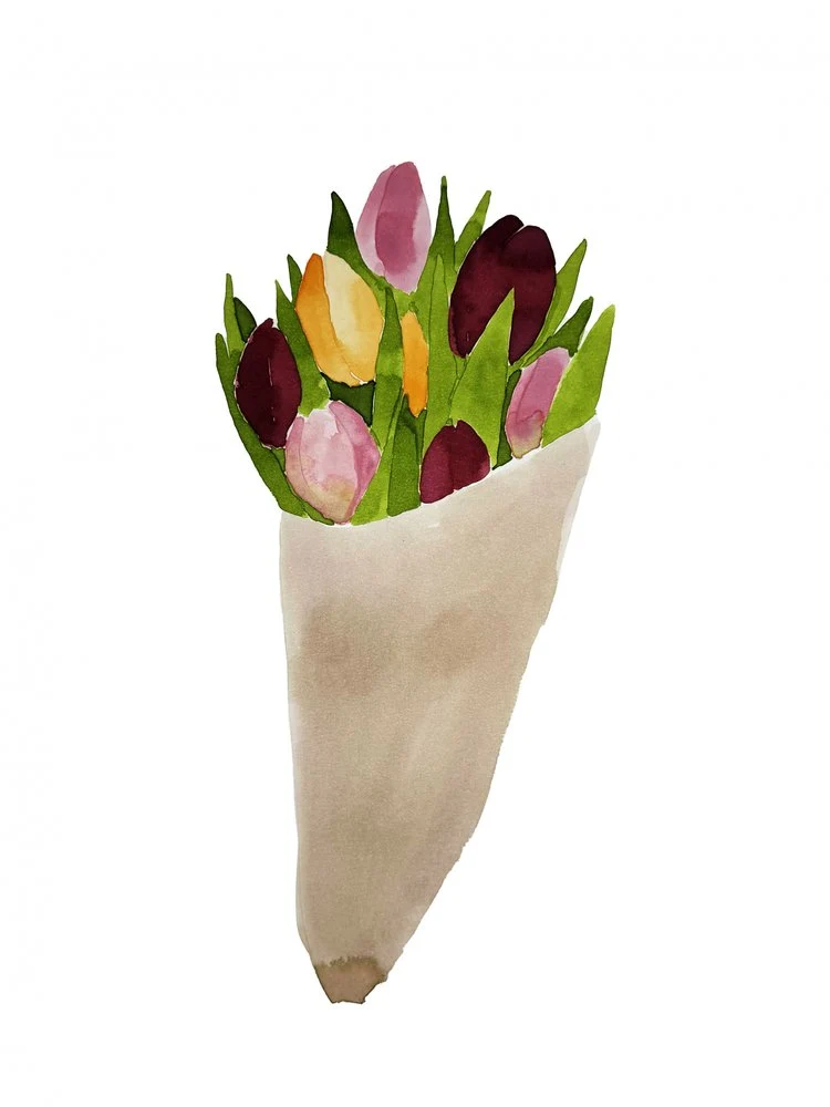 Wrapped Tulip Bouquet