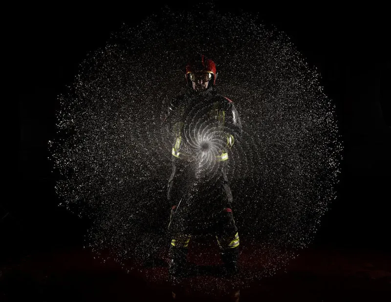 Firefighter Water Swirl