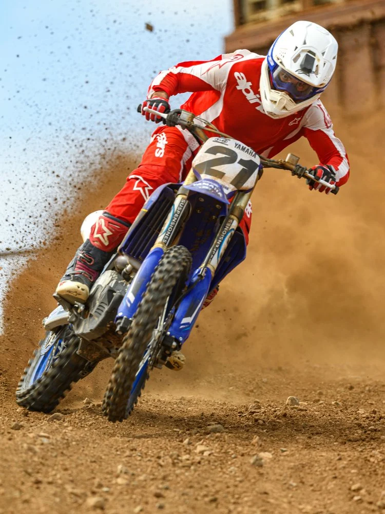 Motocross Rider Kicking Dust