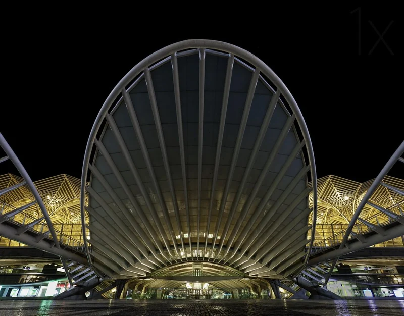Curved Station At Night