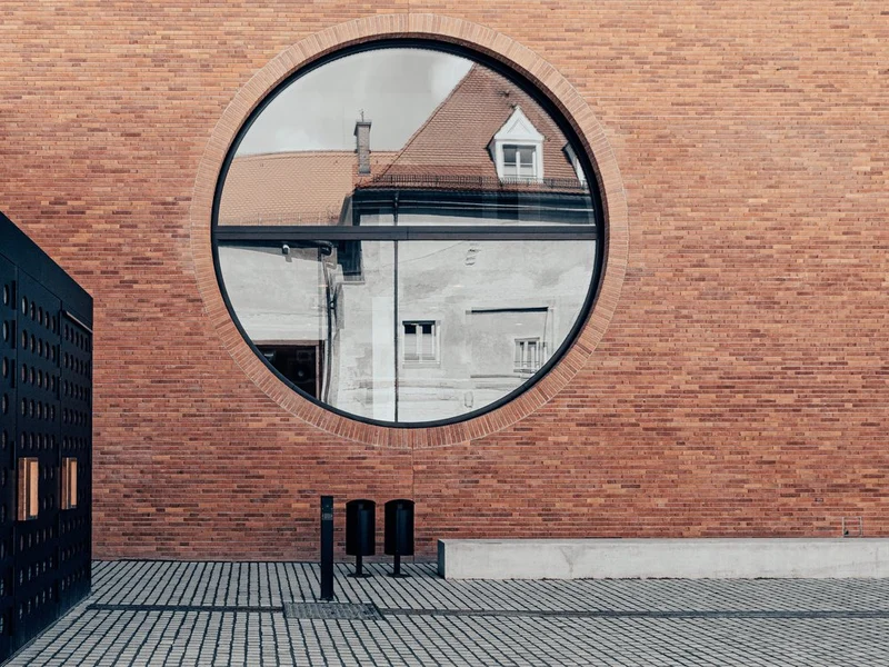 Modern Round Window Reflection
