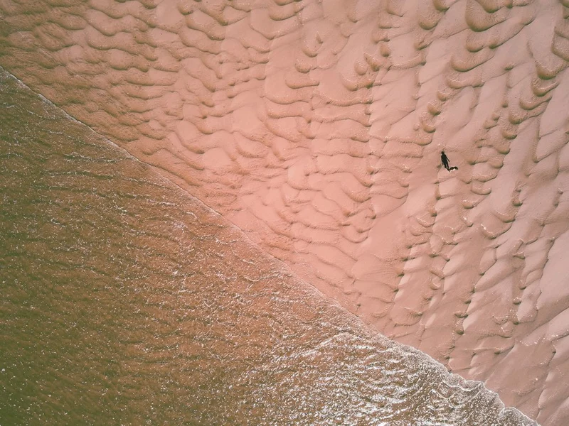 Solitary Beach Walk