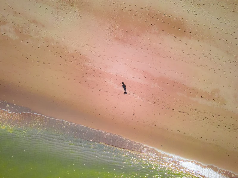 Solitary Beach Walk