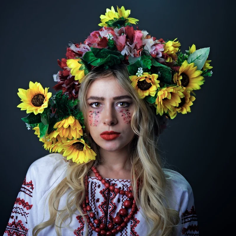 Ukrainian Flower Crown Portrait