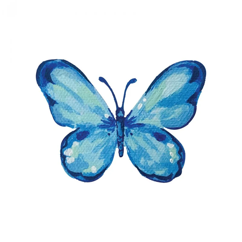 Blue Watercolor Butterfly