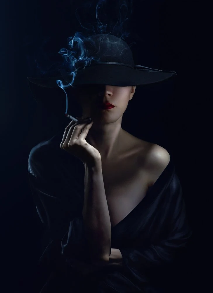 Mysterious Woman Smoking