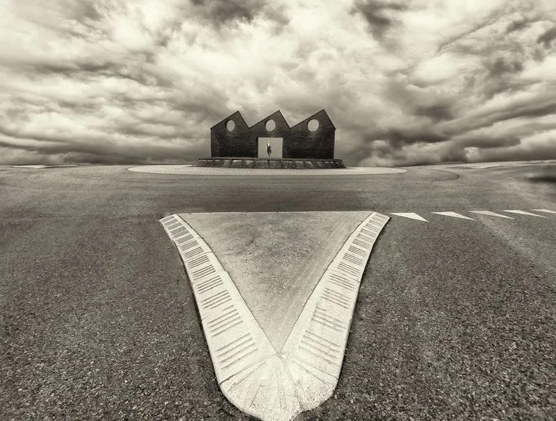 Converging Roads Solitary Building