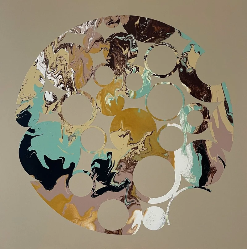 Abstract Marbled Circles