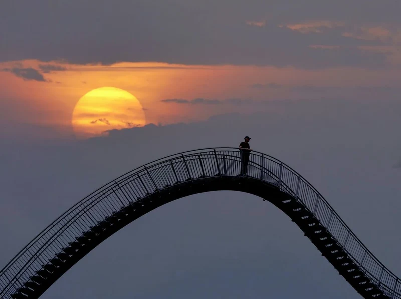Twilight Bridge Silhouette