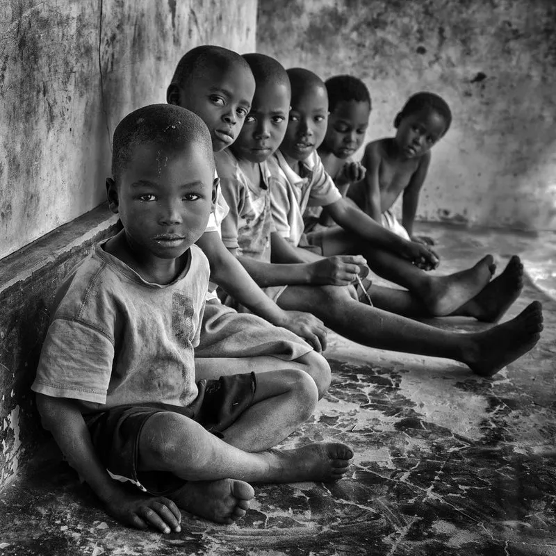 African Boys Sitting