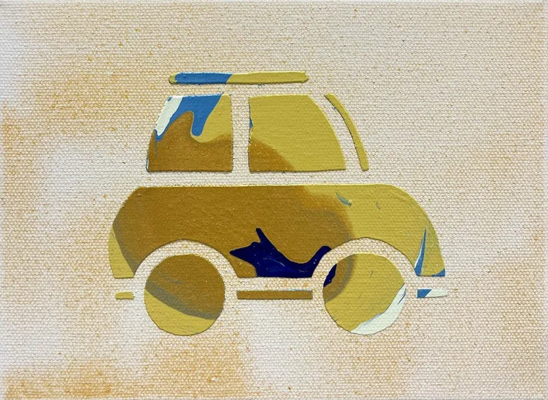 Abstract Golden Car