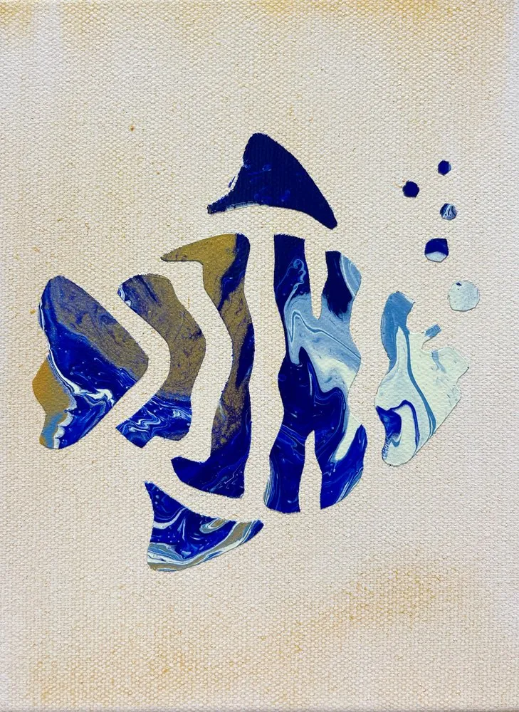 Abstract Blue Fish