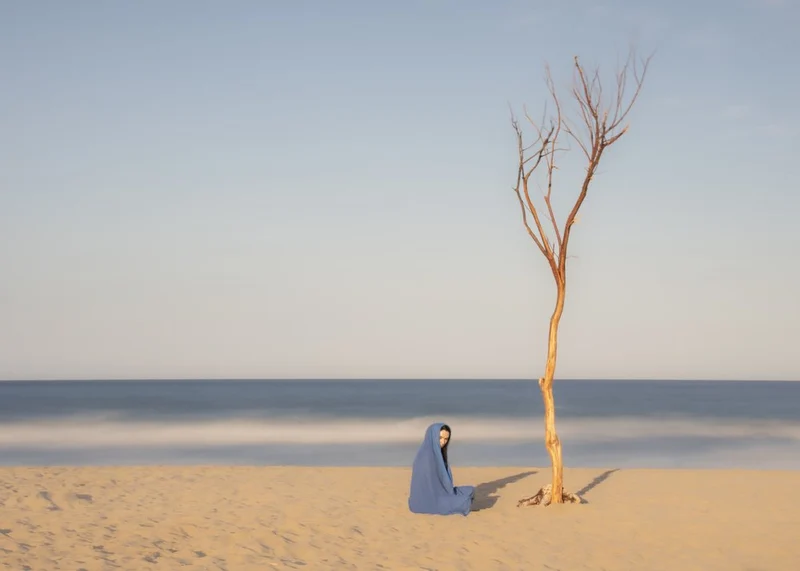 Blue Figure Beach Solitude
