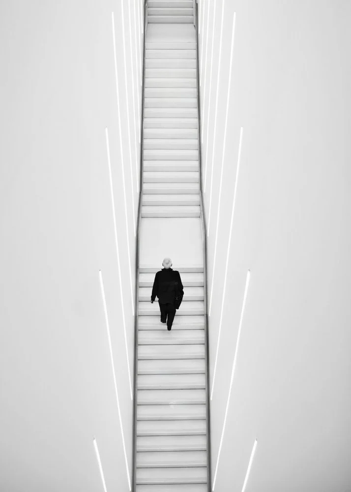 Minimalist Staircase Ascent