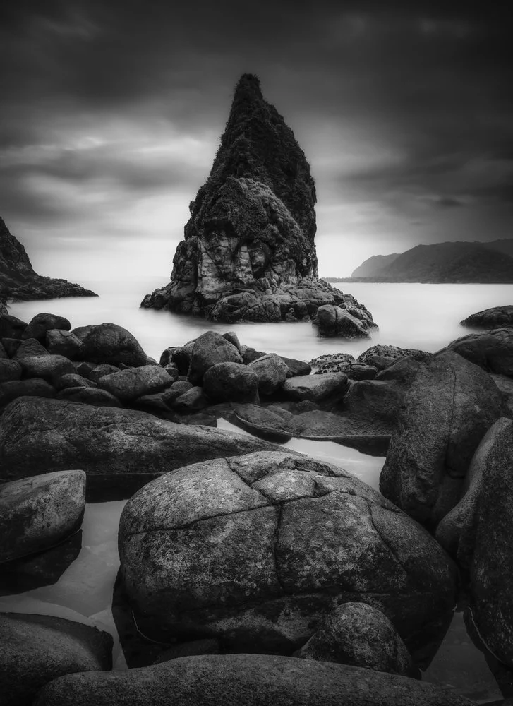 Moody Sea Stack Landscape