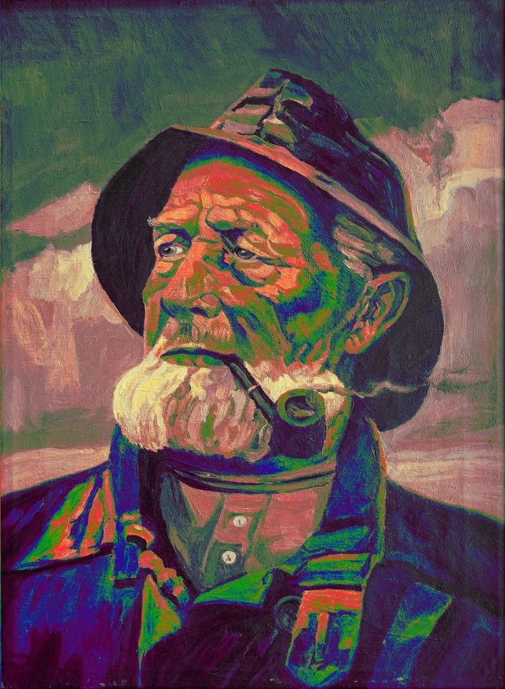 Colorful Fisherman with Pipe