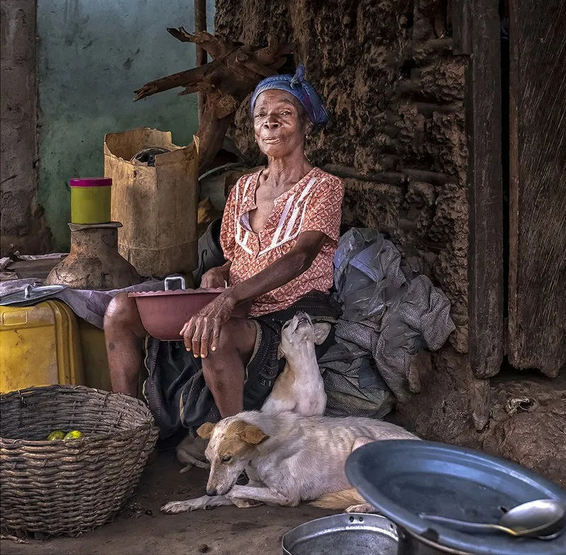 Smiling Woman With Dogs