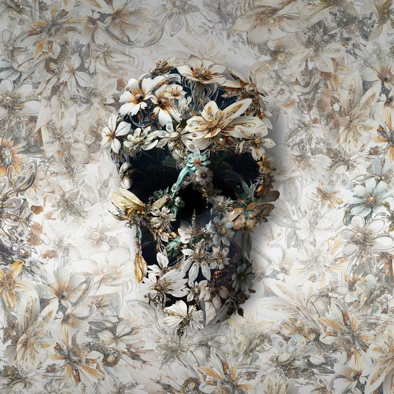 Floral Skull Elegance