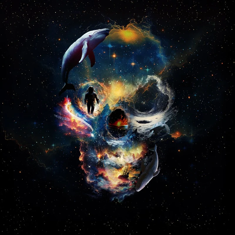 Space Whale Skull