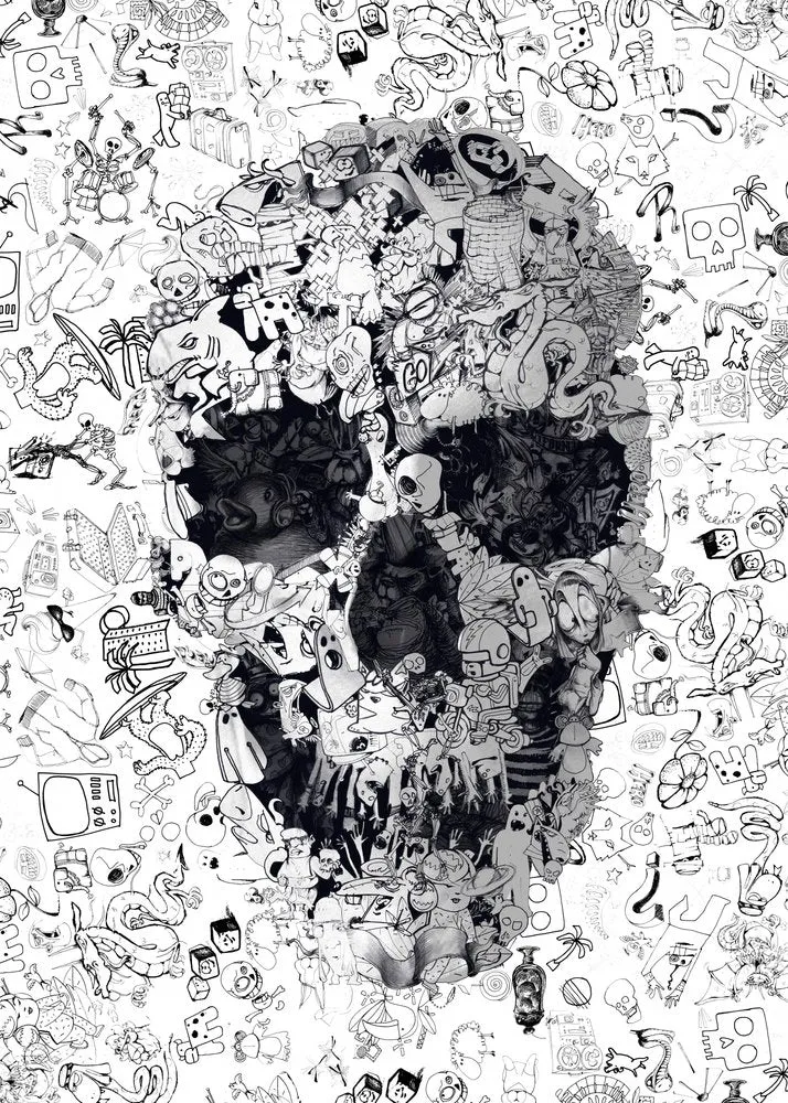 Intricate Doodle Skull