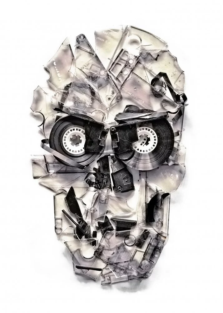 Cassette Tape Skull